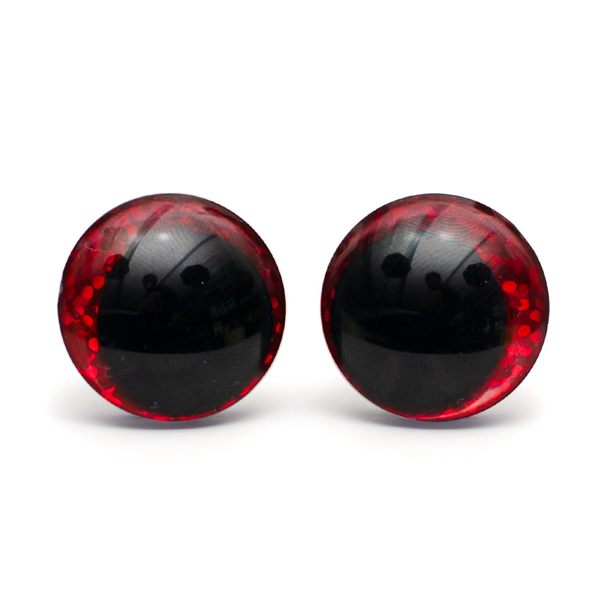 Ei keskiötä Glitter-turvasilmä - Punainen