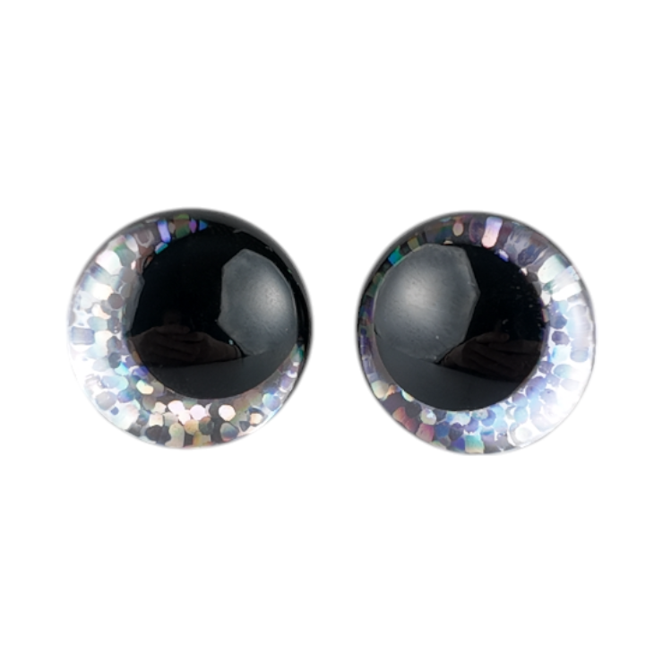 Säkerhetsöga Glitter Silver