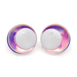 Off Center Säkerhetsöga Vit Pupill Chrome - Lila