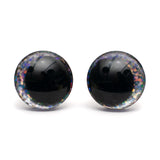 Ei keskiöllistä turvasilmää glitterillä - hopea